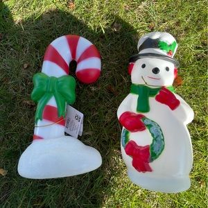 Holiday time blow mold set 11 inch